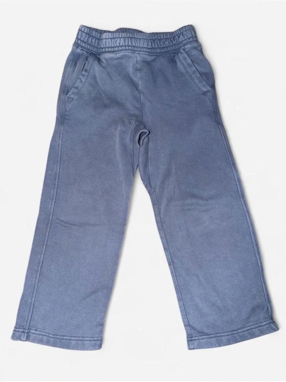 GAP Kids Wide-Leg Sweatpants in Dusty Blue